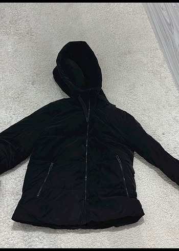 Siyah Fermuarlı Kadın Kışlık Ceket - Görsel 2