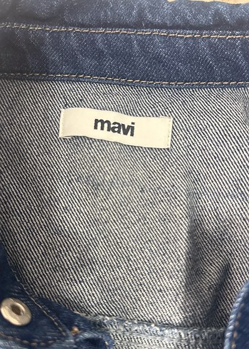 Kadın Lacivert Düğmeli Denim Ceket - Görsel 3