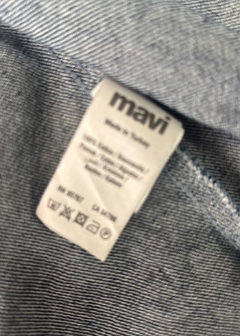 Kadın Lacivert Düğmeli Denim Ceket - Görsel 4
