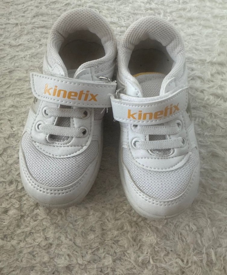 Beyaz Erkek Çocuk Spor Ayakkabı Velcro - Görsel 4