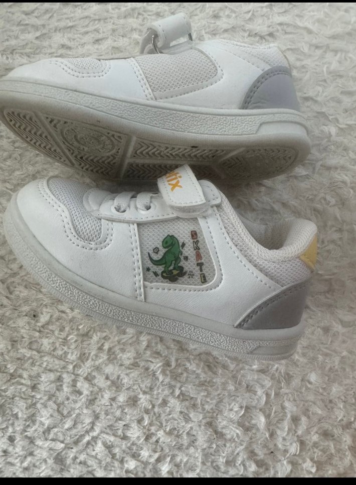 Beyaz Erkek Çocuk Spor Ayakkabı Velcro - Görsel 3