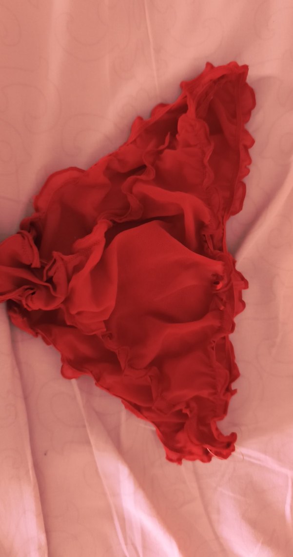 Kırmızı tül kilot - Görsel 2