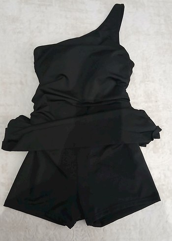 Siyah Tek Omuz Kaplı Etek Mayo(Göğüs Pedi Bulunur) - Görsel 4