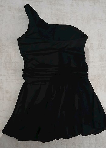 Siyah Tek Omuz Kaplı Etek Mayo(Göğüs Pedi Bulunur) - Görsel 3