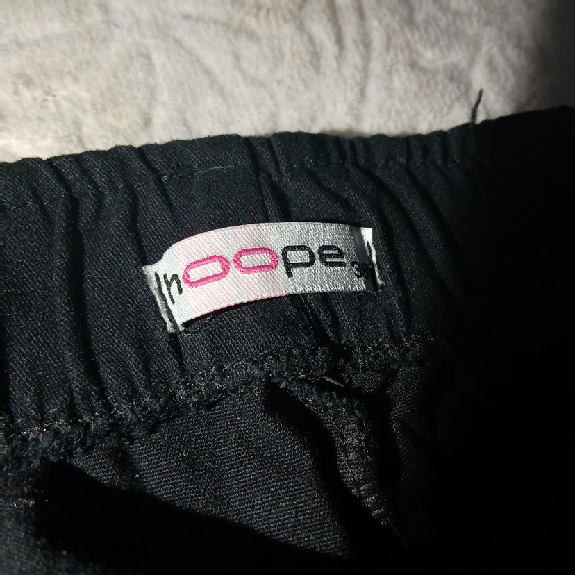 Siyah Rahat Kesim Keten Kadın Pantolon İspanyol Paça - Görsel 3