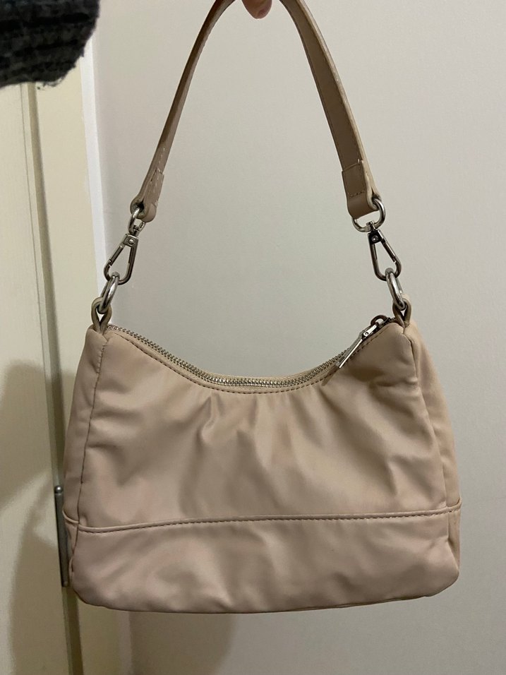 Bej Minimalist Kadın Omuz Çantası - Görsel 3