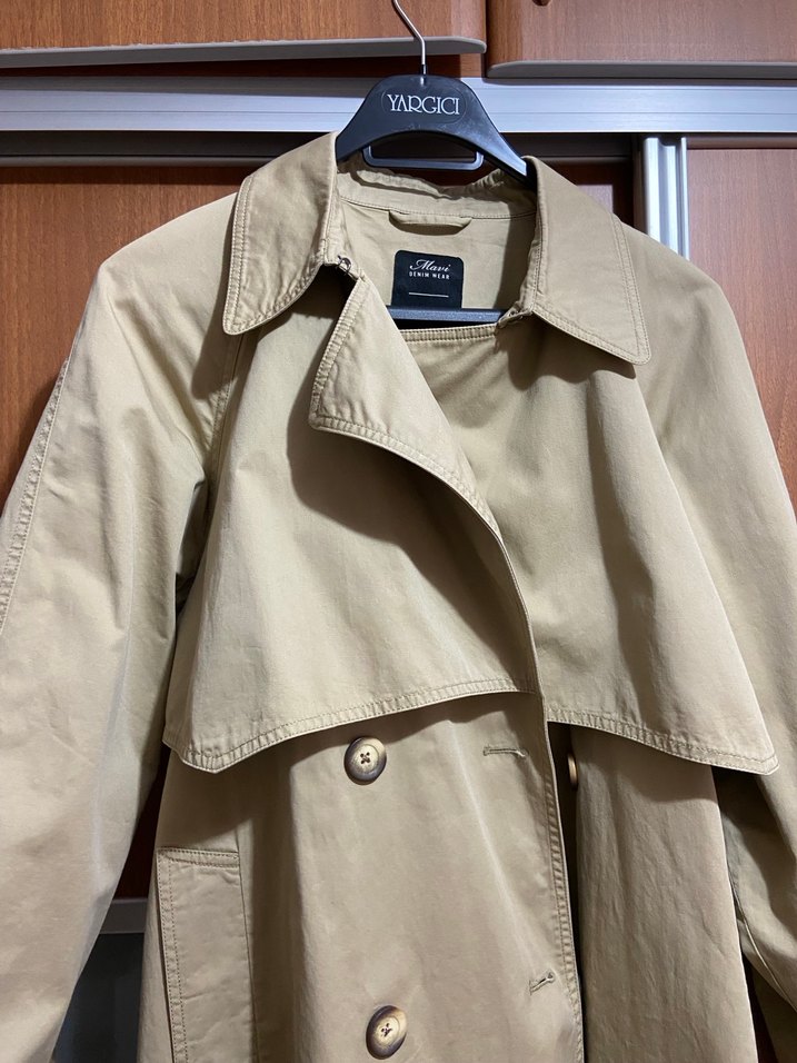 Bej Midi Kadın Trençkot - Görsel 3