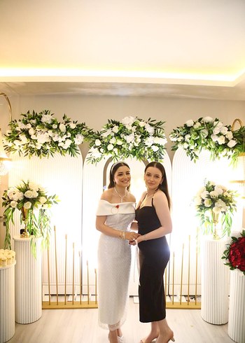 Kahverengi Kalem Elbise - Görsel 6