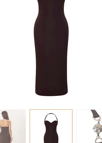 Kahverengi Kalem Elbise - Görsel 3