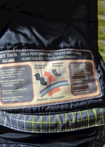 yeşil kareli Erkek Kayak Montu, Fermuarlı, Rahat Kesim - Görsel 3