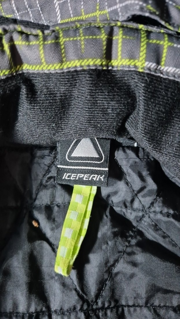 yeşil kareli Erkek Kayak Montu, Fermuarlı, Rahat Kesim - Görsel 2