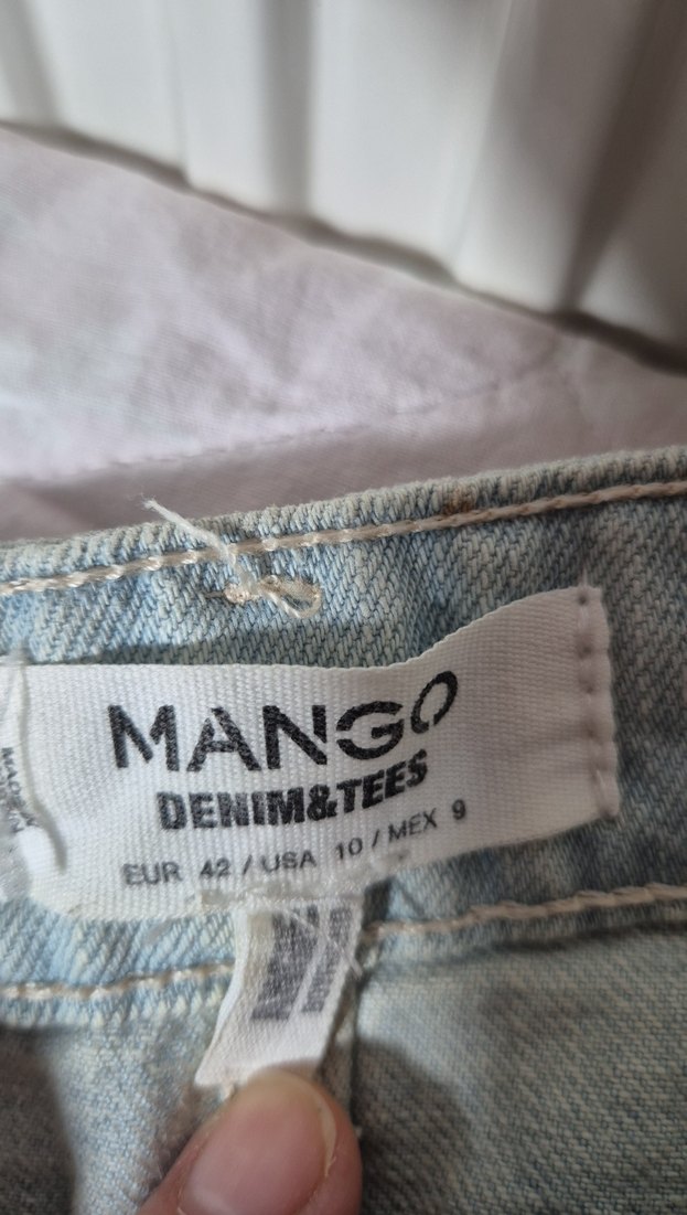 açık maviRahat Kesim Kadın Kot Pantolon - Görsel 2