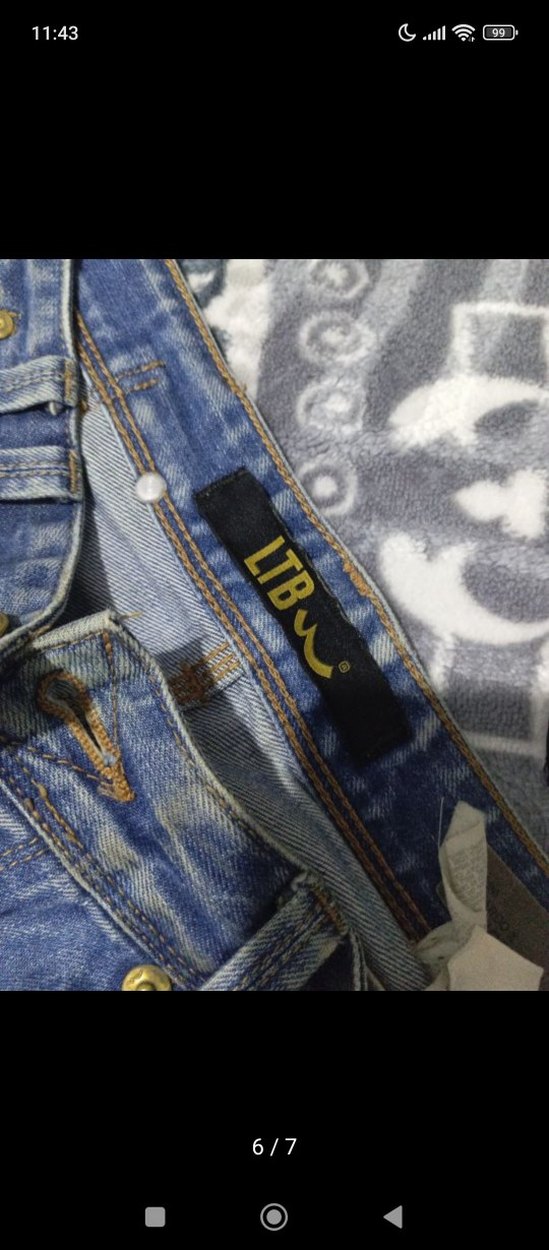 Gri Mavi Erkek Yırtık Denim Jean - Görsel 3