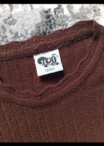 Kadın Kahverengi Örgü Uzun Kollu Kazak - Görsel 2