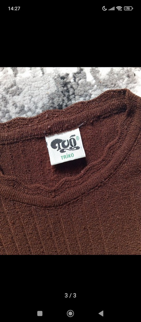 Kadın Kahverengi Örgü Uzun Kollu Kazak - Görsel 2