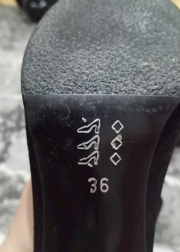 Siyah Süet Dizüstü Topuklu Kadın Çizme - Görsel 3