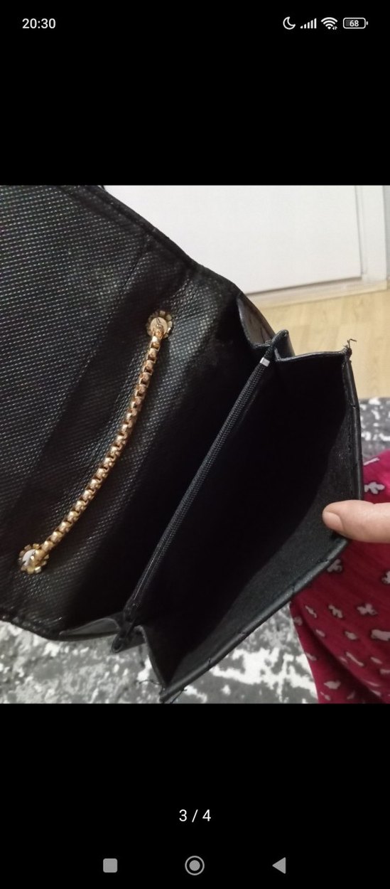 Kürk Detaylı Siyah Deri Kadın Çanta - Görsel 2