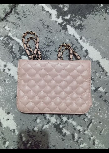 Pembe Kareli Kadın El Çantası - Görsel 2