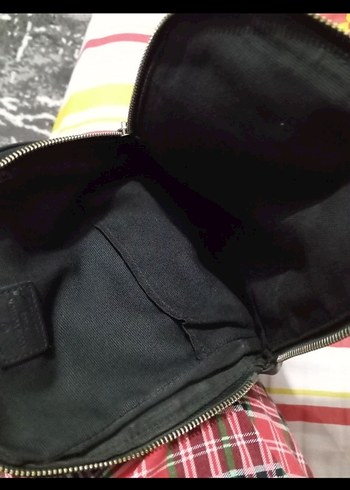 Siyah Kareli Tokalı Deri Kadın Çapraz Çanta - Görsel 2