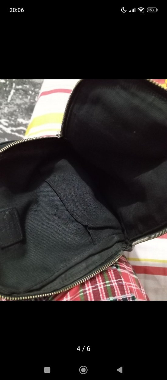 Siyah Kareli Tokalı Deri Kadın Çapraz Çanta - Görsel 2