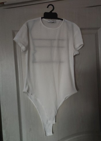 Kadın Beyaz Kısa Kollu çıtçıtlı body - Görsel 2