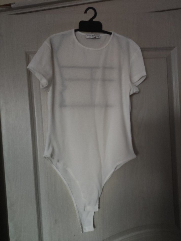 Kadın Beyaz Kısa Kollu çıtçıtlı body - Görsel 2