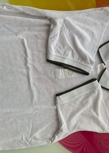 Düğmeli Beyaz kısa kol lacoste - Görsel 3