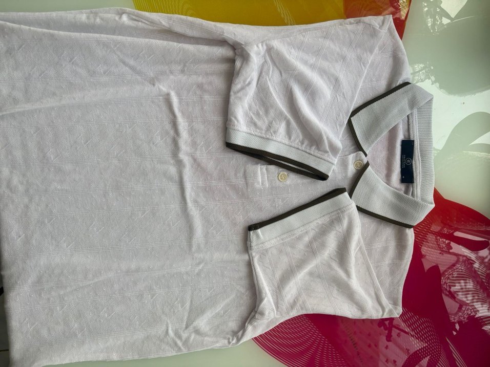 Düğmeli Beyaz kısa kol lacoste - Görsel 3