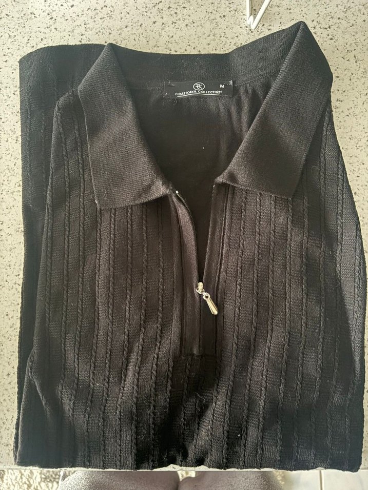 Siyah Kısa Kollu Erkek Gömlek - Görsel 2