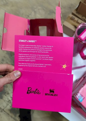 Pembe Barbie Stanley Termos Şişe - Görsel 8