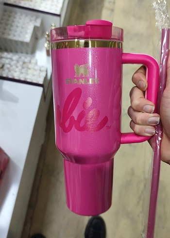 Pembe Barbie Stanley Termos Şişe - Görsel 3