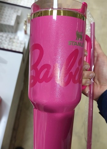 Pembe Barbie Stanley Termos Şişe - Görsel 2