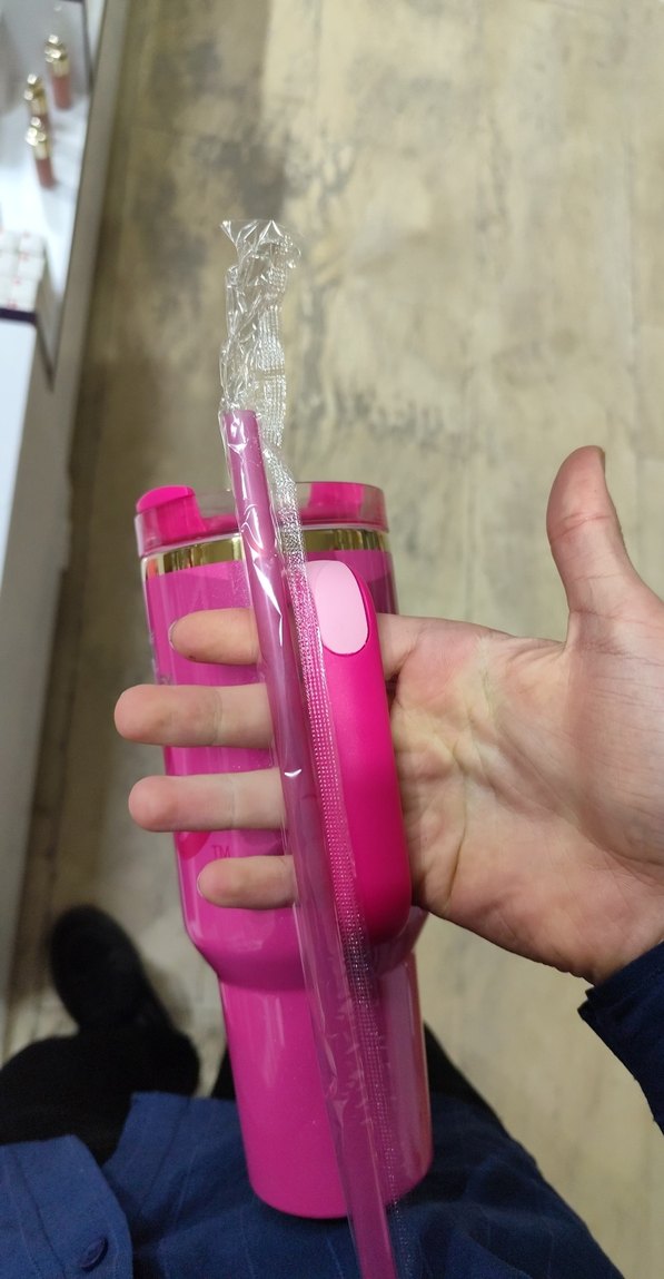 Pembe Barbie Stanley Termos Şişe - Görsel 5