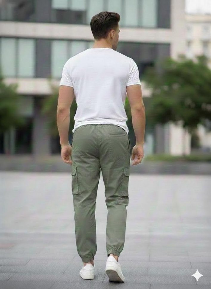 Erkek Yeşil Kamuflaj Kargo Pantolon - Görsel 5