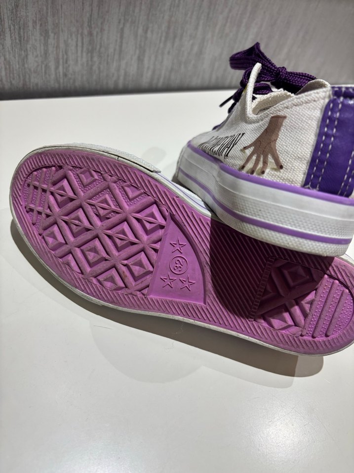 Mor Bağcıklı Kız Çocuk Spor Ayakkabı - Görsel 4