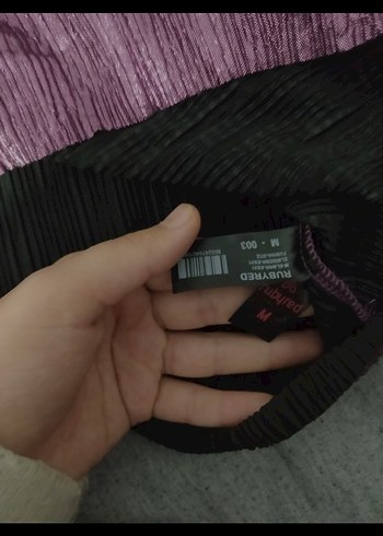 Kadın Mor Midi Uzun Kollu Kuşaklı Bornoz - Görsel 5