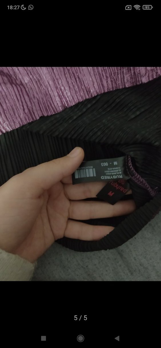 Kadın Mor Midi Uzun Kollu Kuşaklı Bornoz - Görsel 5