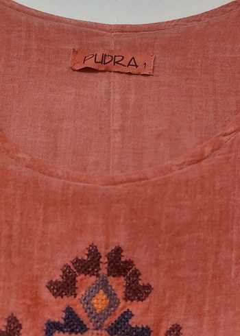 Nakışlı Kırmızı Bohem Uzun Elbise - Görsel 2