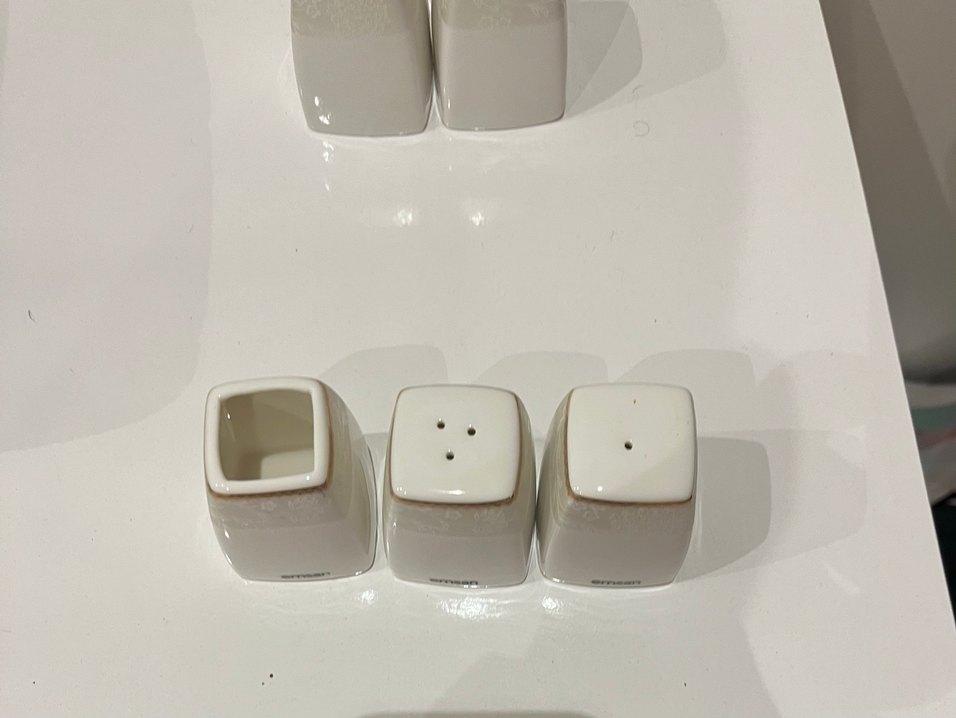 Emsan Beyaz Gri Tuzluk ve Biberlik Seti - Görsel 5