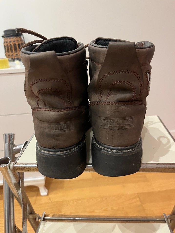 Harley Davidson Kahverengi Biker Bot - Görsel 3