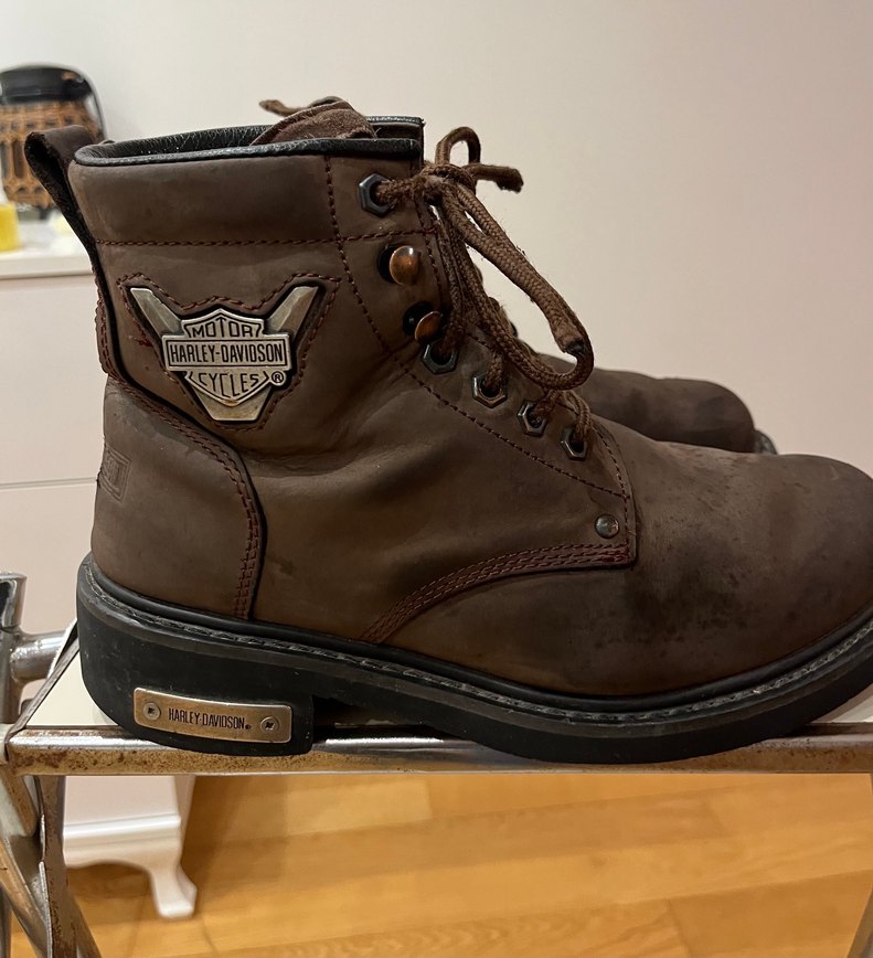 Harley Davidson Kahverengi Biker Bot - Görsel 2