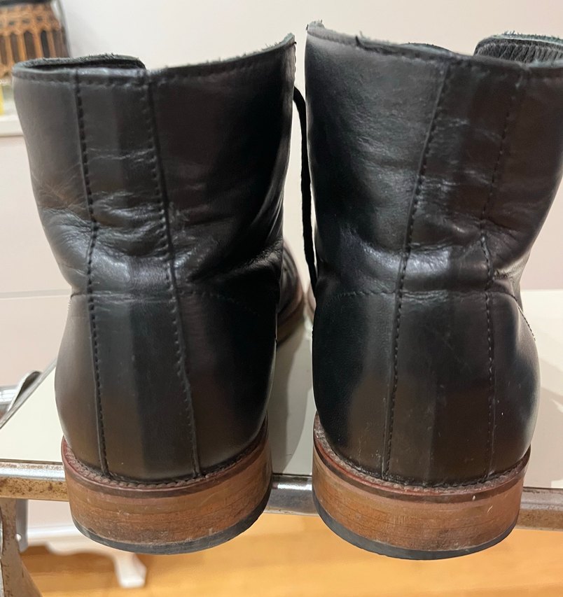 Erkek Siyah Hakiki Deri Bağcıklı Bot - Görsel 4