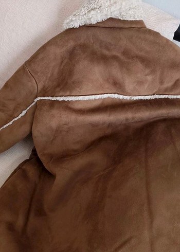 Bej Kadın Peluş Kaban - Görsel 3