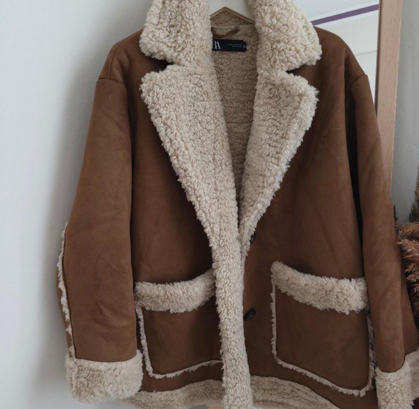 Bej Kadın Peluş Kaban - Görsel 2