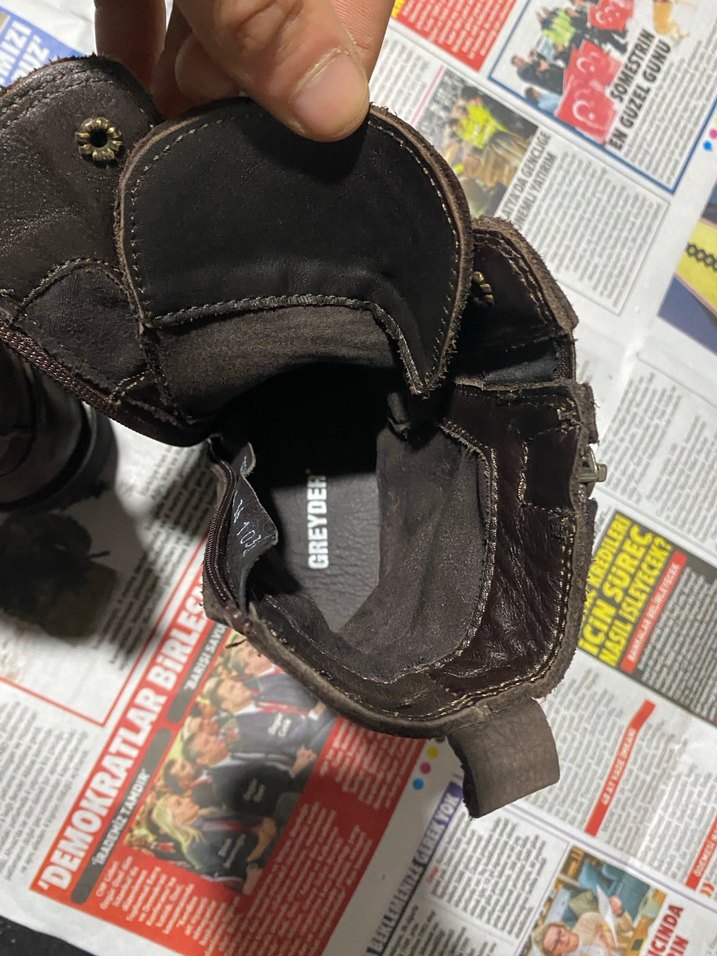 Kahverengi Tokalı Kauçuk Bot - Görsel 4