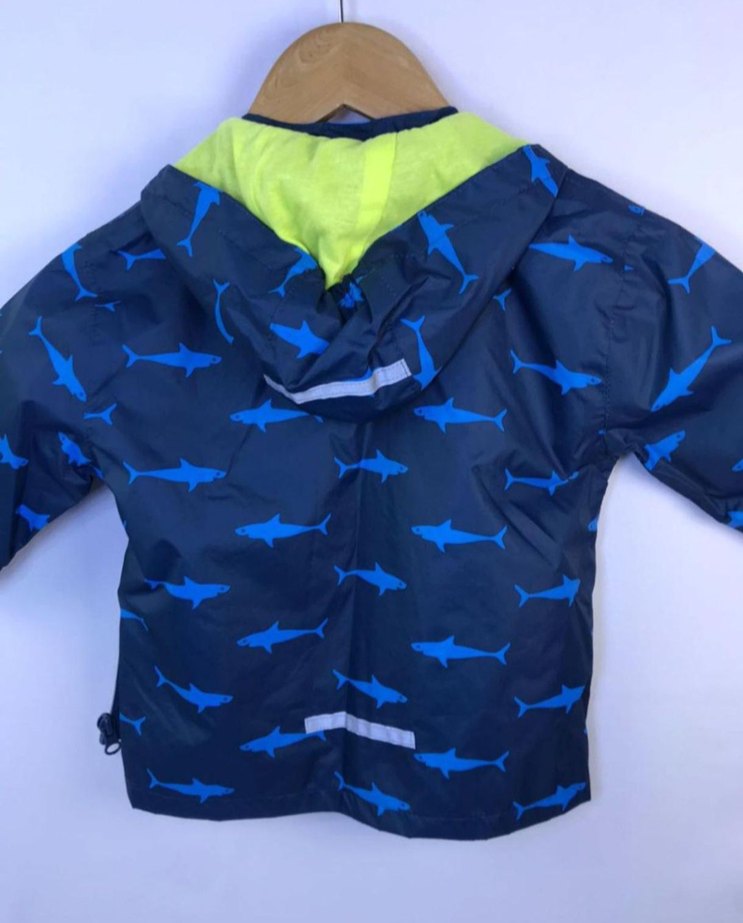 İmpidimpi Erkek Çocuk Mavi Baskılı Yağmurluk - Görsel 3