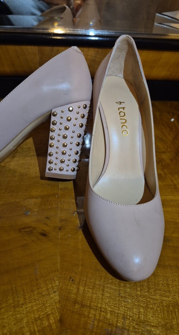 Klasik Bej Stiletto Topuklu Kadın Ayakkabı - Görsel 2