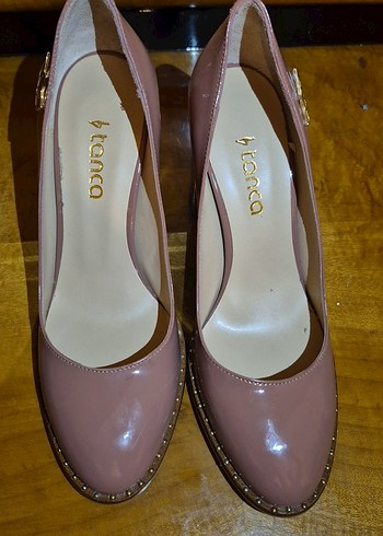 Klasik Bej Tokalı Yüksek Topuklu Stiletto Sıfır ürün - Görsel 3