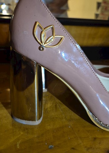 Klasik Bej Tokalı Yüksek Topuklu Stiletto Sıfır ürün - Görsel 2