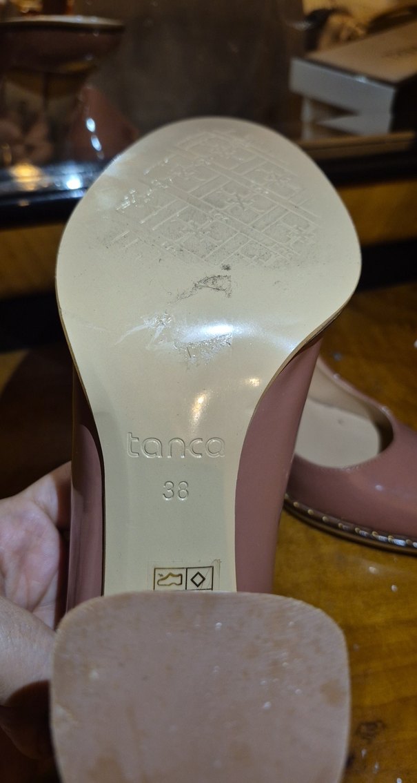 Klasik Bej Tokalı Yüksek Topuklu Stiletto Sıfır ürün - Görsel 5